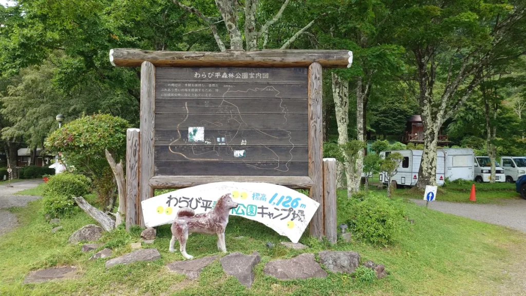 わらび平森林公園案内図