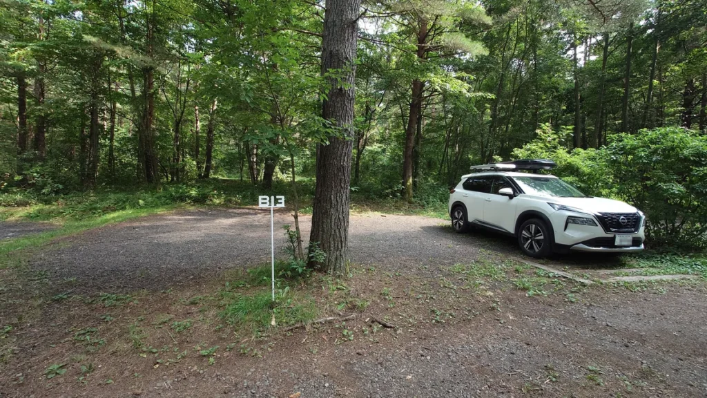 カンパーニャ嬬恋キャンプ場林間サイトB13