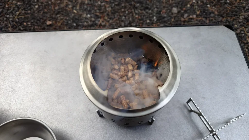 シェラもえファイヤーペレット投入後