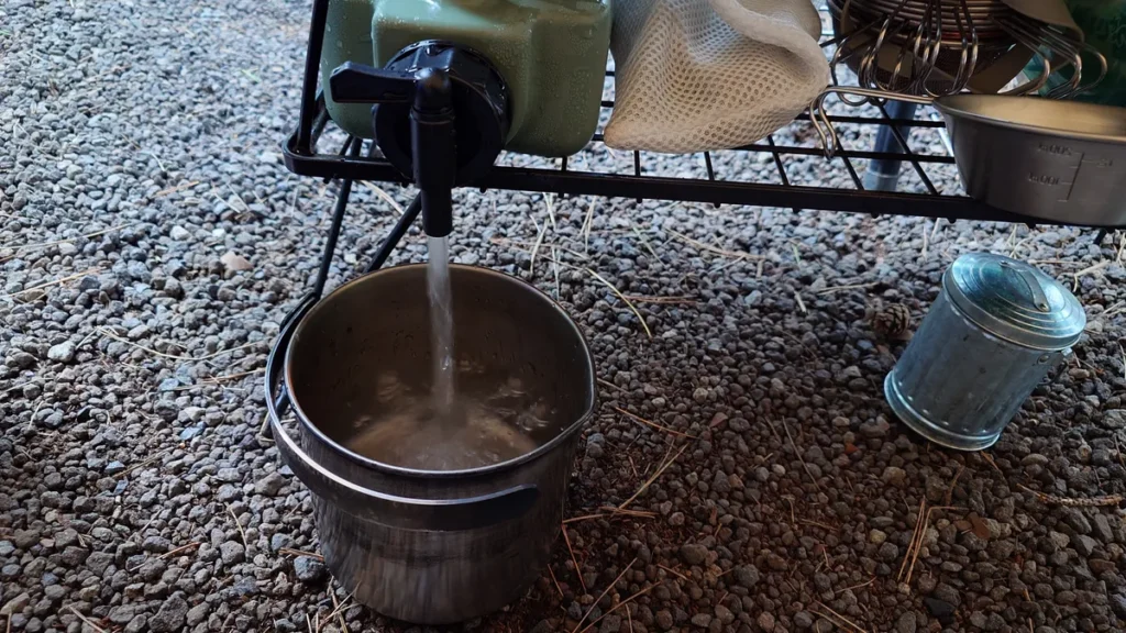 フィールドtankで給水