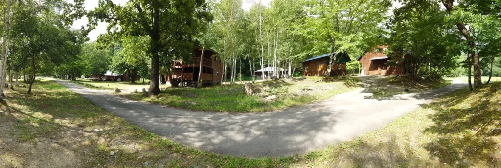 入口からフリーサイトへの道パノラマ