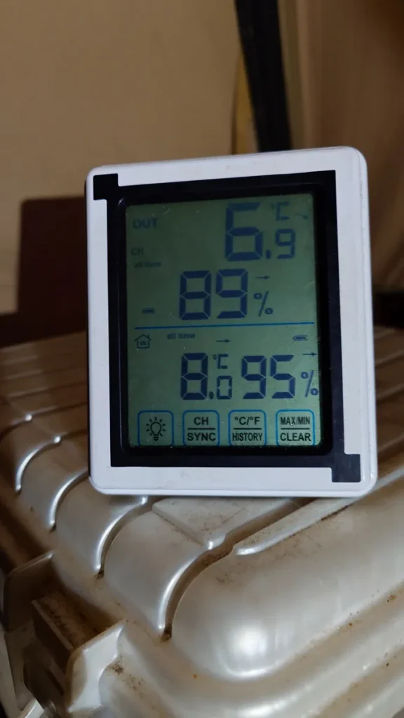 渓流釣り場ようらく11月初旬最低気温