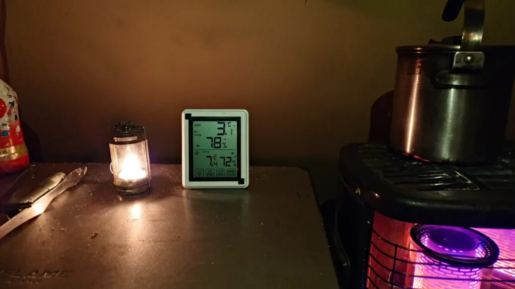 テント内の温度