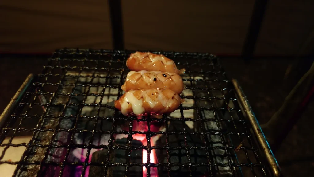 チーズインウインナーの炭火焼き