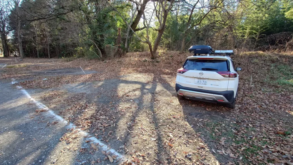 武甲キャンプ場林間サイト土手側エリア