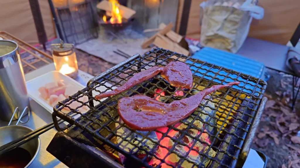豚レバーの炭火焼き