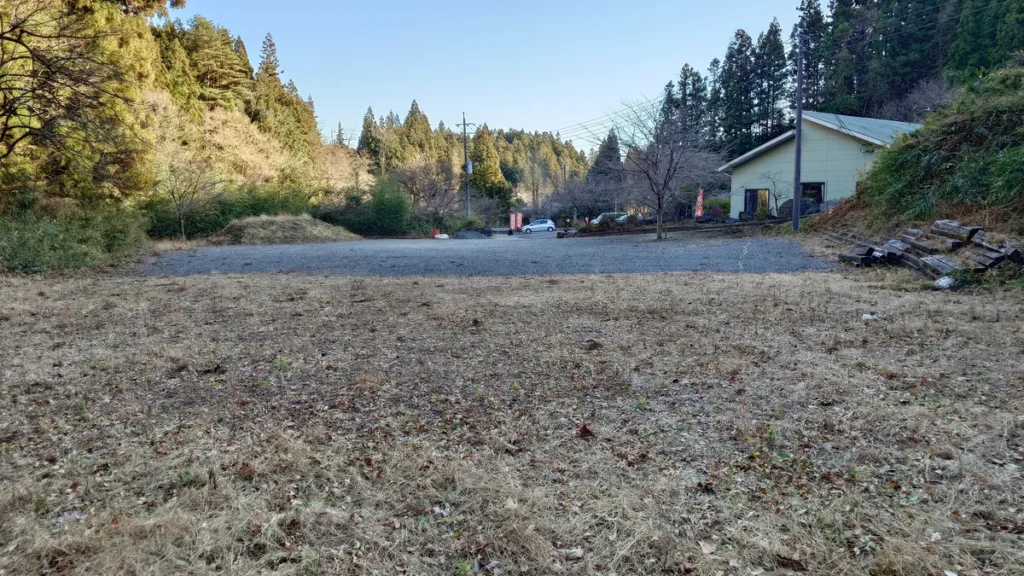 上増田温泉砦乃湯キャンプ場奥からの様子