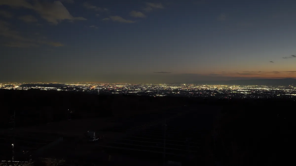 オートキャンプ場ナイトビューあかぎからの夜景