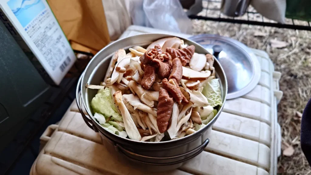 もつ鍋加熱準備完了