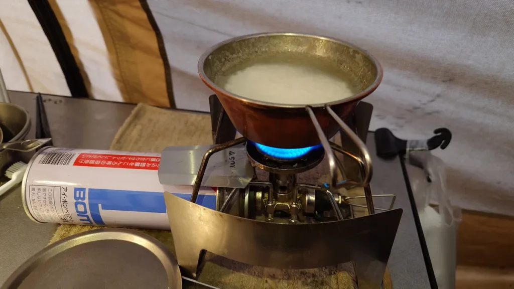 シェラカップ炊飯