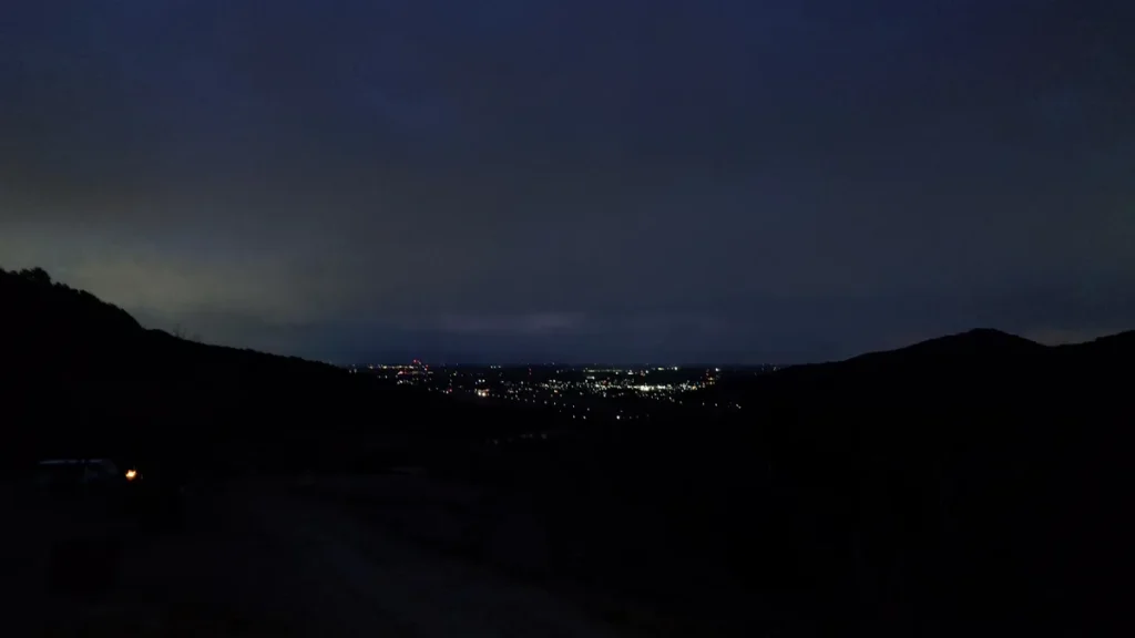 にこにこキャンプ下段サイトからの夜景