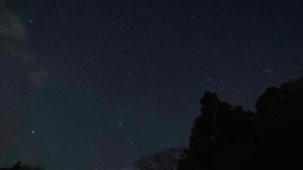 KAYANOcampground山側のオリオン座