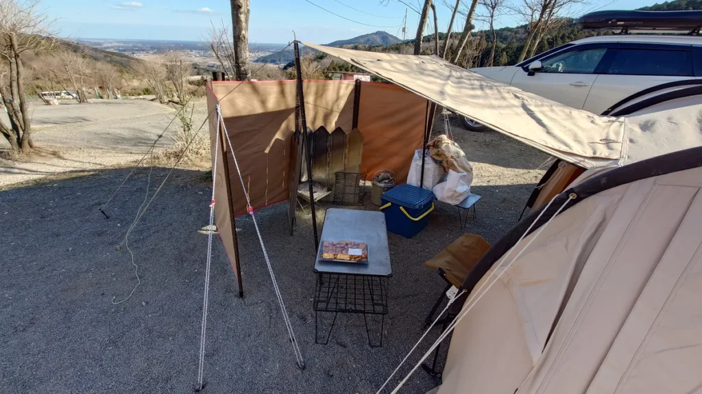 陣幕mini内側焚火台