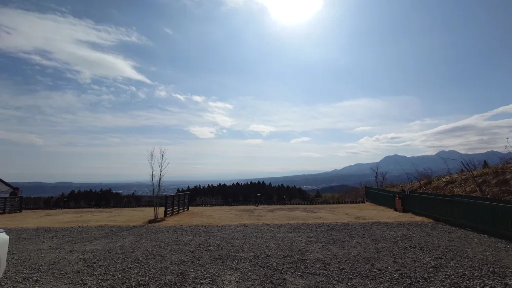 オートキャンプ場そらA3サイトからの眺め