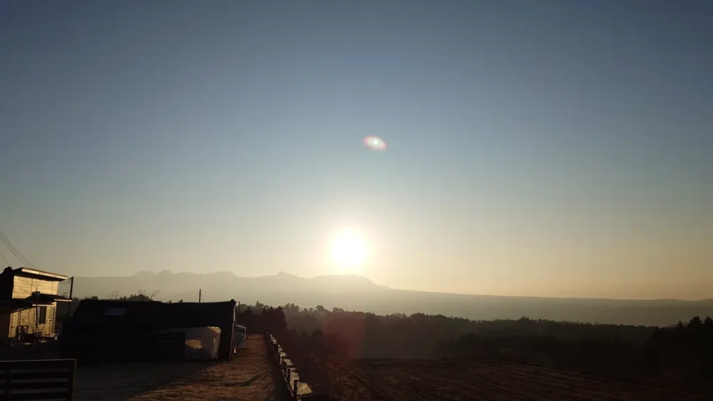 オートキャンプ場そら日の出を見ようとしたら遅かった