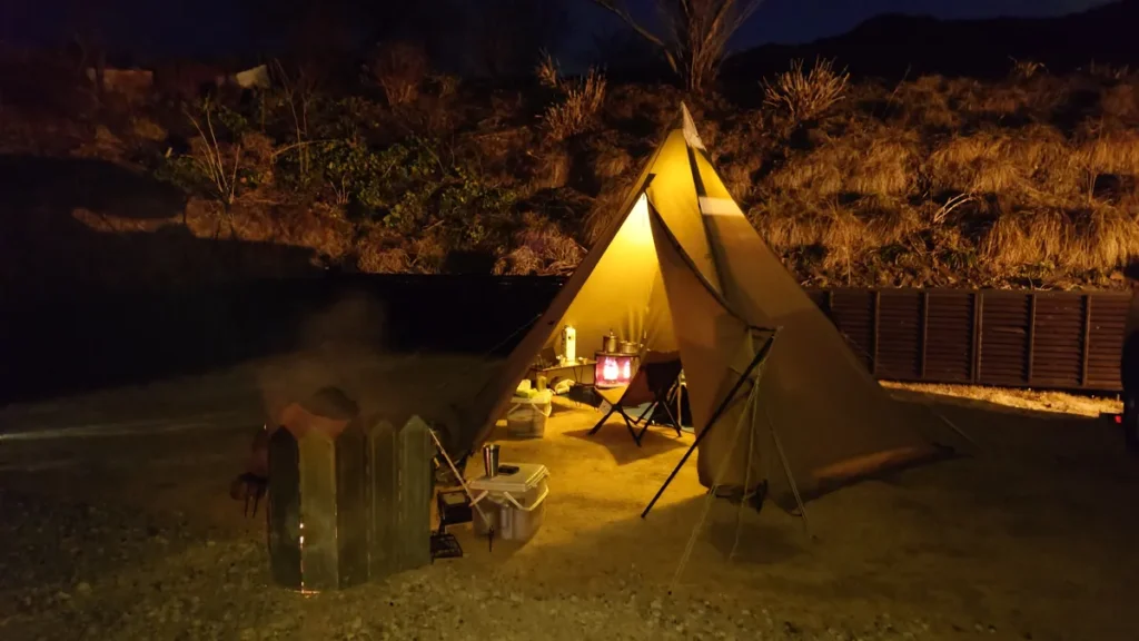 オートキャンプ場そら夜のテント