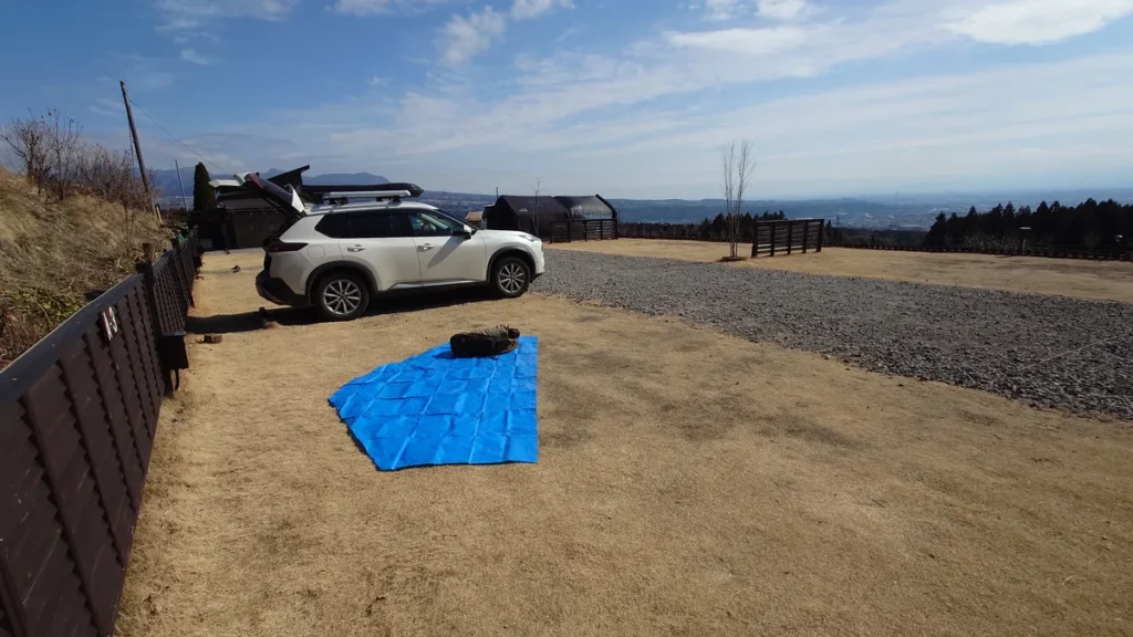 オートキャンプ場そらA3サイトでのレイアウト