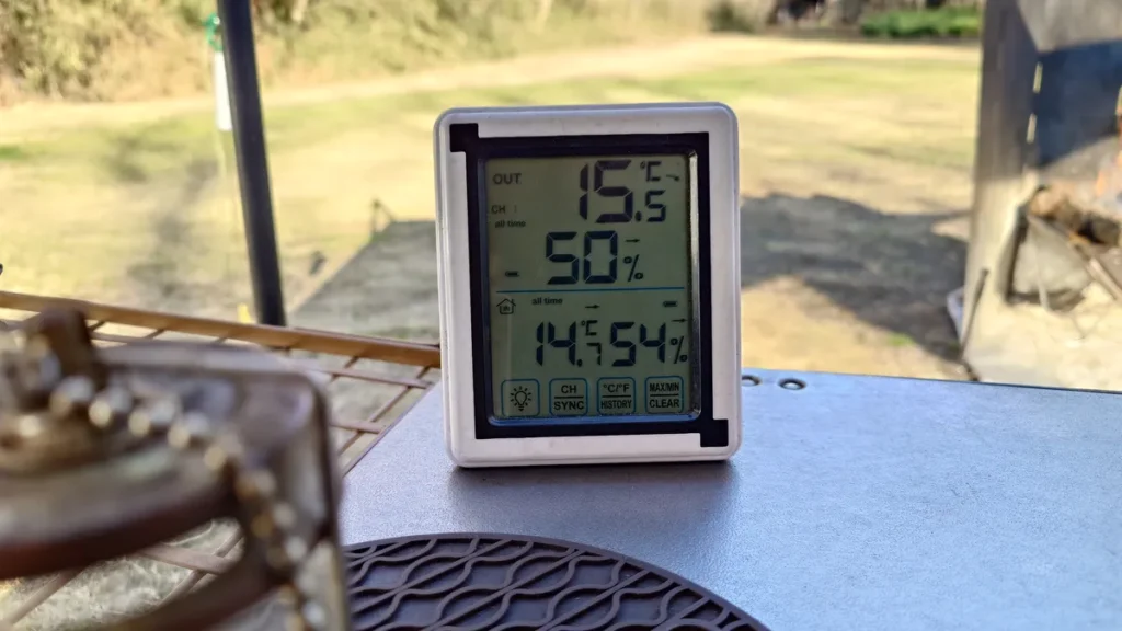 サンランド栃木オートキャンプ場早春午後３時の気温