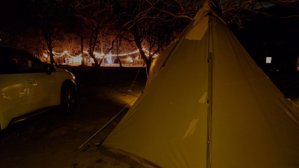 ぼくらのミナノベースくわの木エリアからの見た夜の風景
