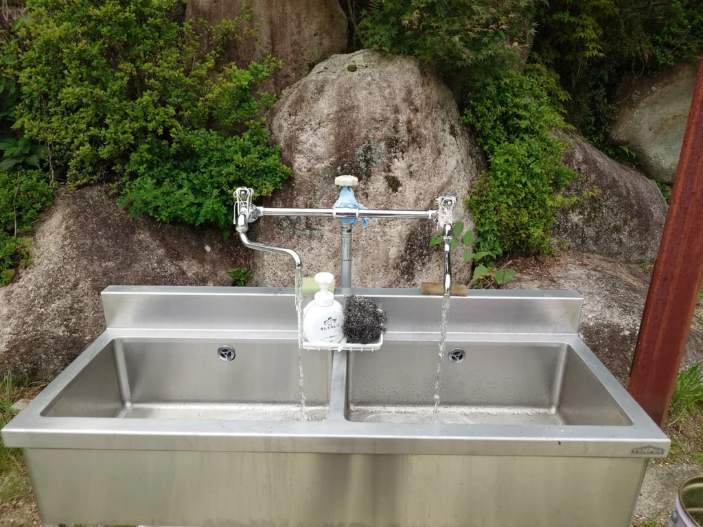 竜神の滝キャンプ場水場