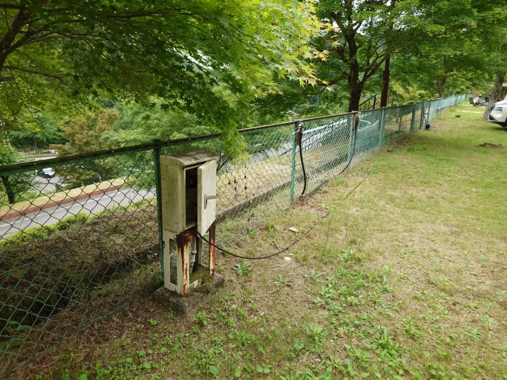 竜神の滝キャンプ場電源