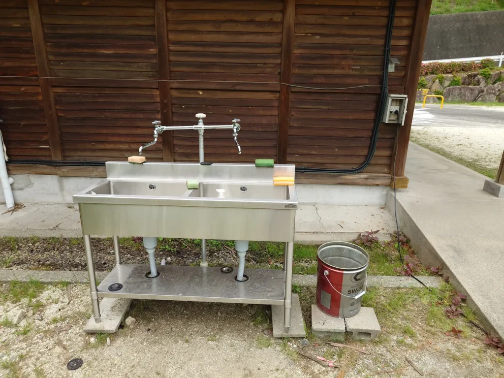 竜神の滝キャンプ場水場
