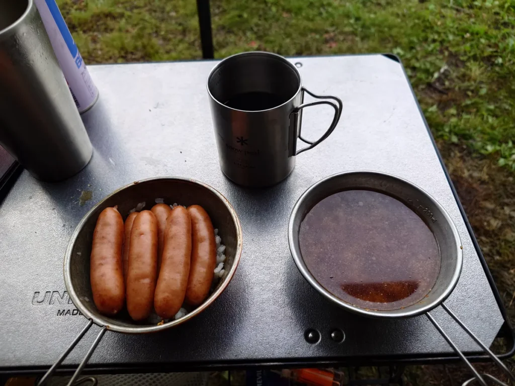 朝食のシャウエッセンご飯？